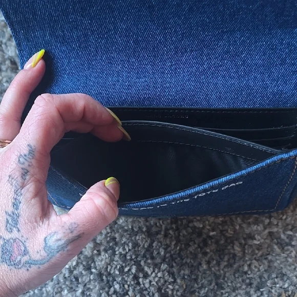 Marc Jacobs Denim Mini Crossbody with White Logo - Picture 4 of 8